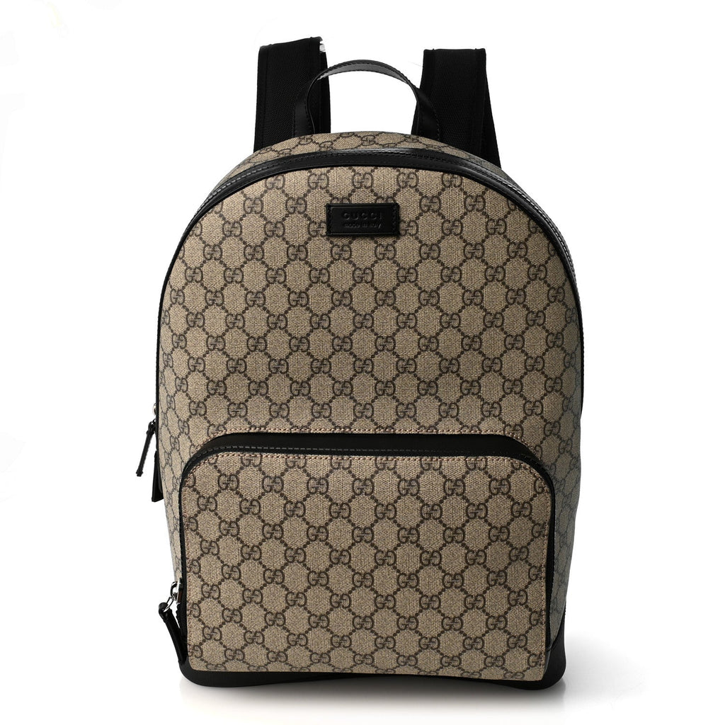 GG Supreme Monogram Medium Backpack Black