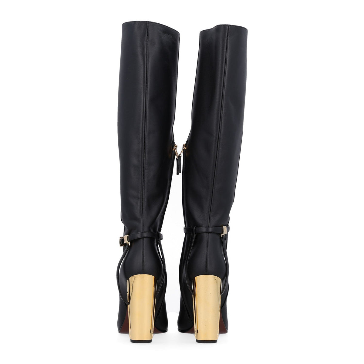 Vitello Delfina Knee High Boots 38.5 Black