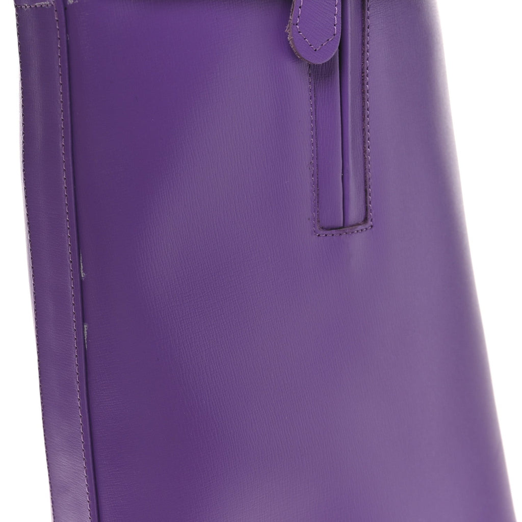 Calfskin Shark Lock Ankle Boots 35 Ultraviolet
