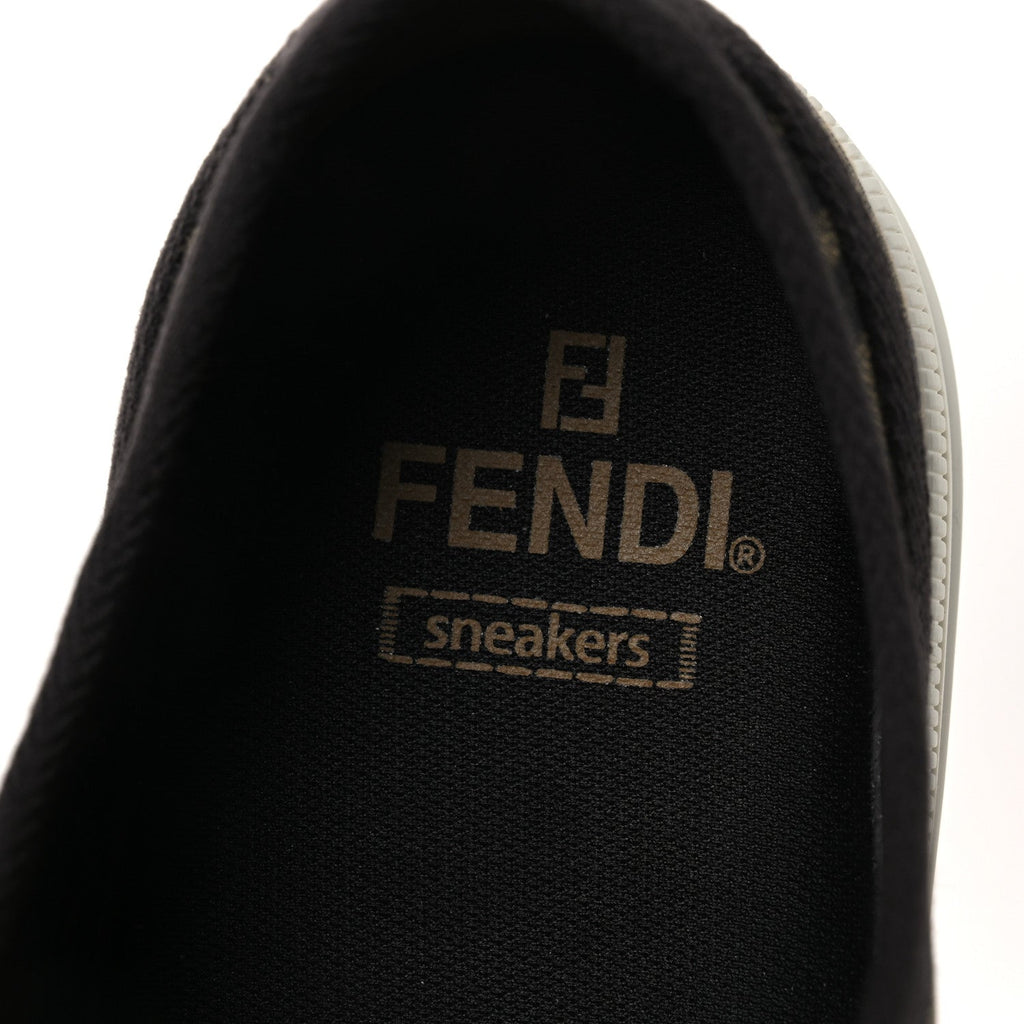 Fabric Jacquard Rubber FF Mens Domino Sneakers 42 Tabacco Black