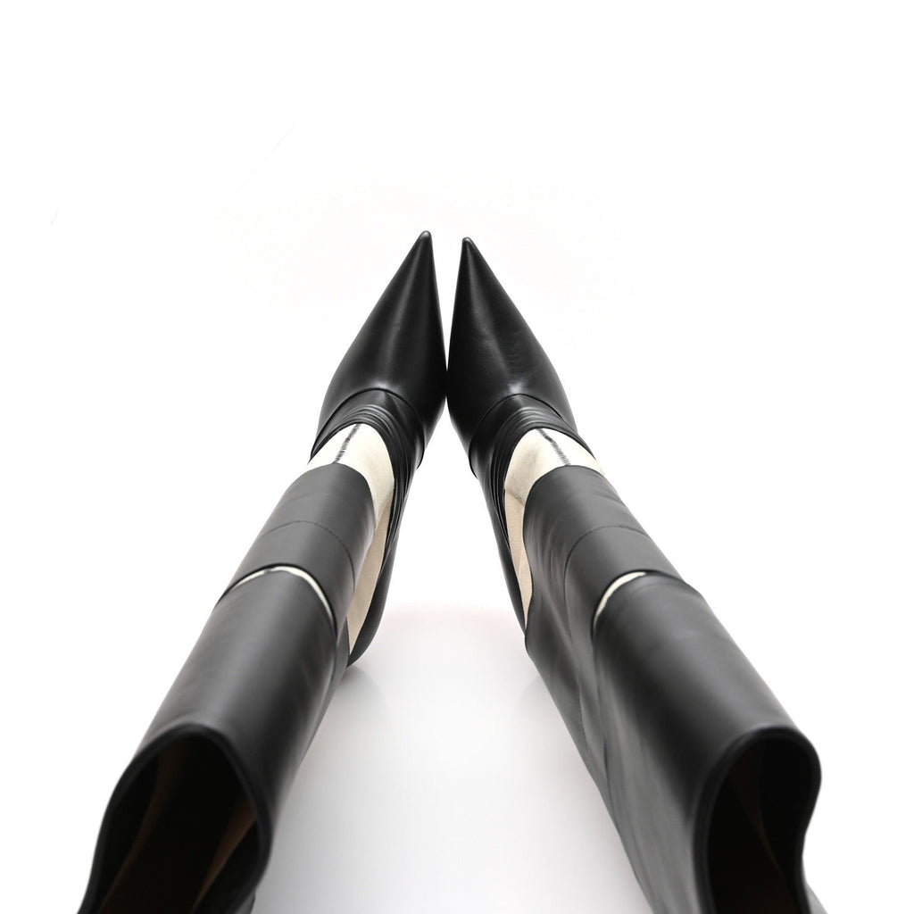 X MAISON MARGIELA Nappa Calfskin Xrismarteen 100 Knee High Boots 39 Black