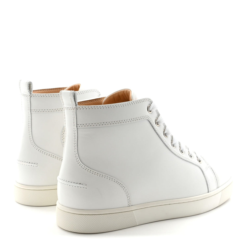 Calfskin Mens Louis Flat Sneakers 39 White
