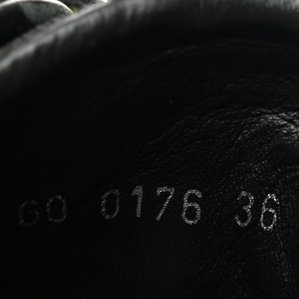 Calfskin Monogram Run Away Sneakers 36 Black