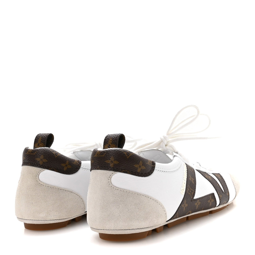 Monogram Calfskin Womens LV Sneakerina 40 White