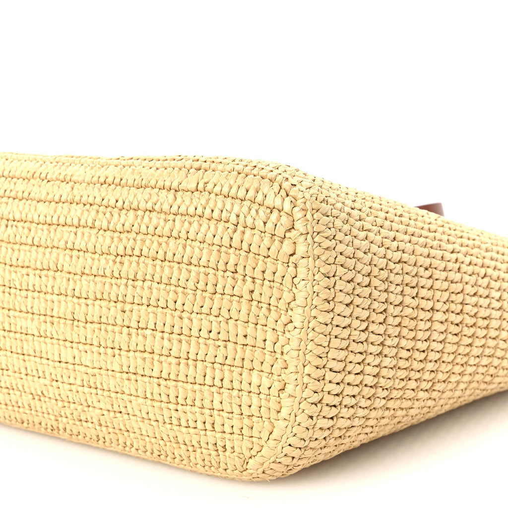 Crochet Vitello Secchiello Bucket Bag Naturale Brandy