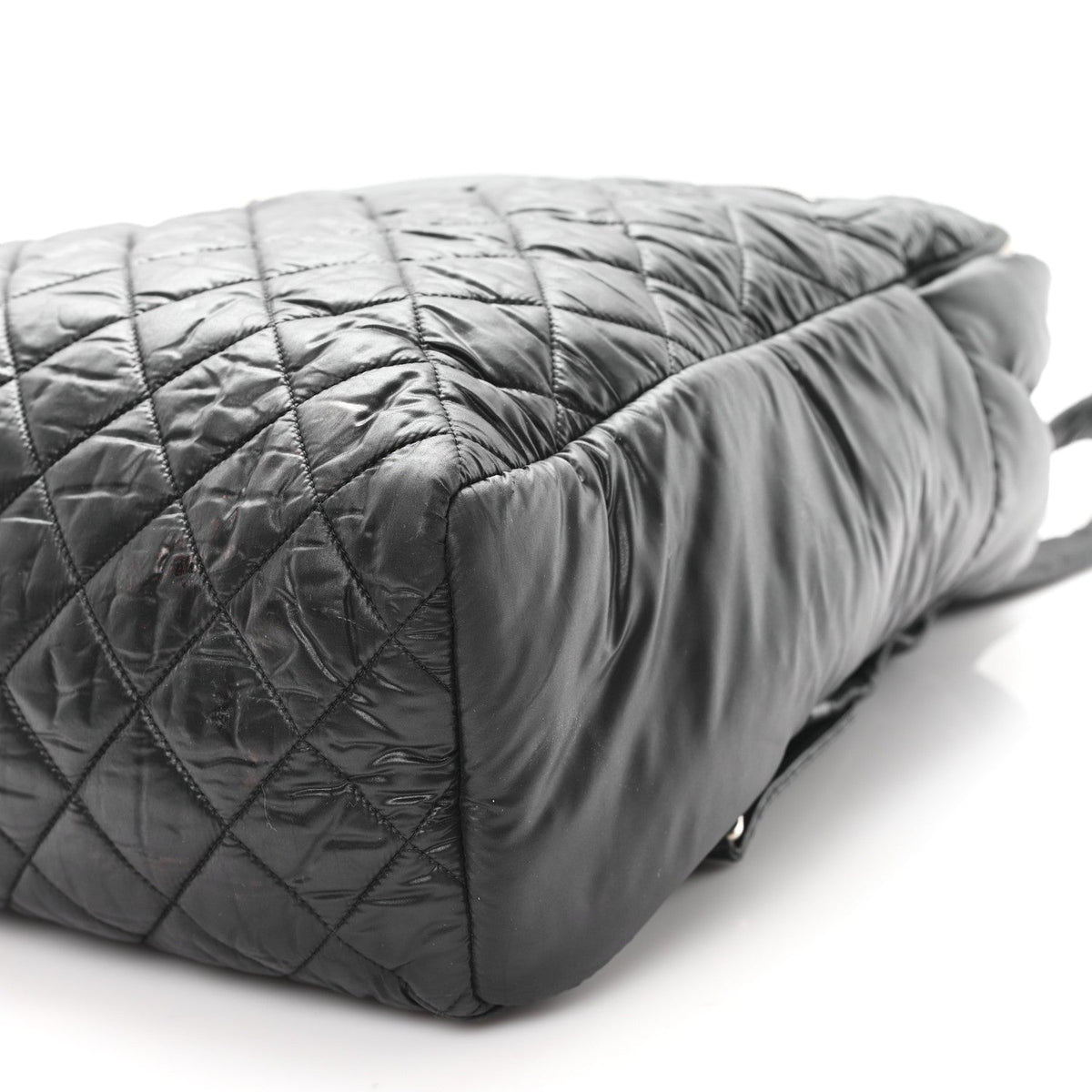 Nylon Quilted Coco Cocoon Backpack Black