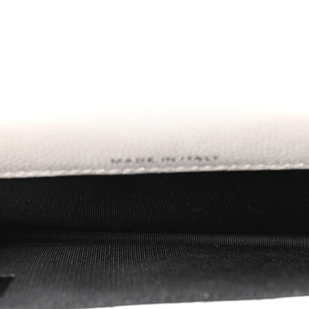 Caviar Quilted My Everything Belt Flap Card Holder White