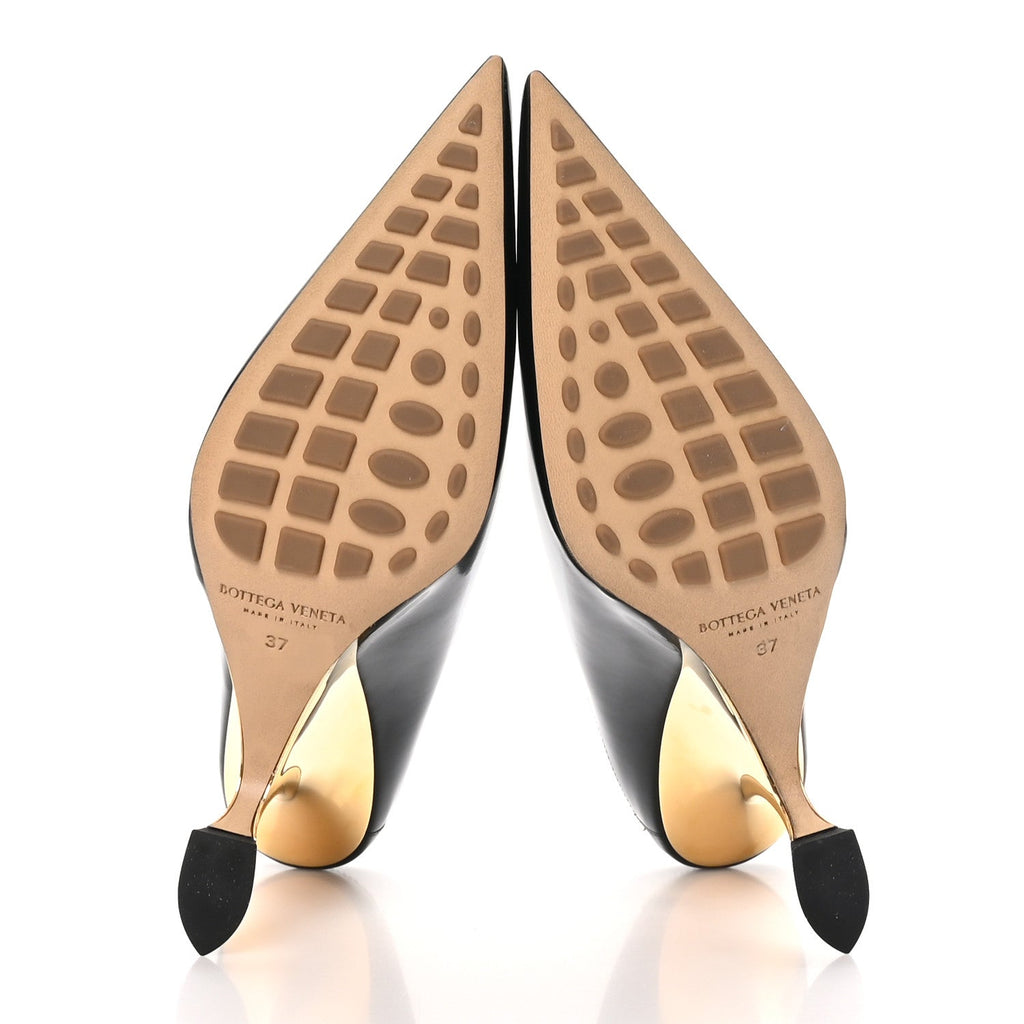 Latex Rocket Mule Pumps 37 Black
