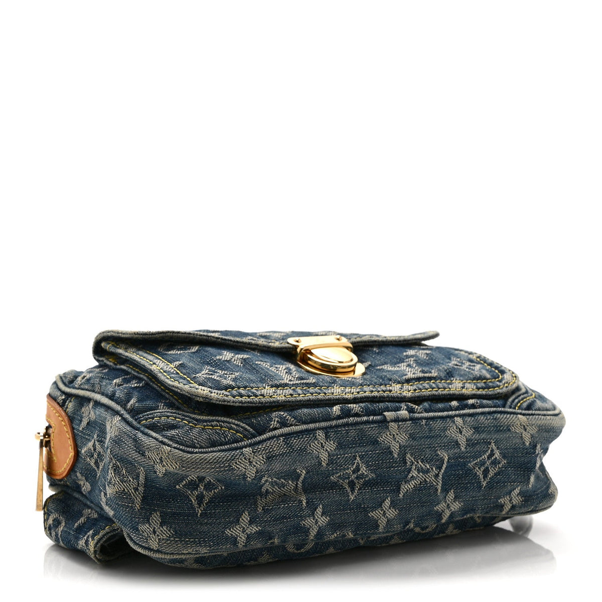Monogram Denim Bum Bag Blue
