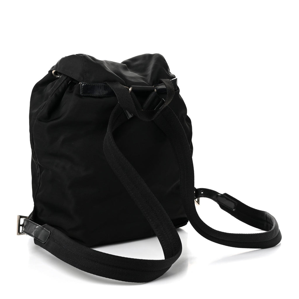 Tessuto Nylon Vela Cinch Backpack Black