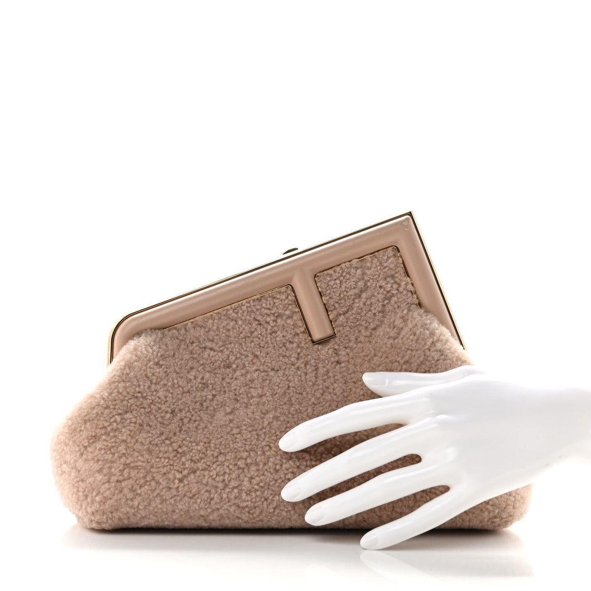 Shearling Small Fendi First Rosa Plaster