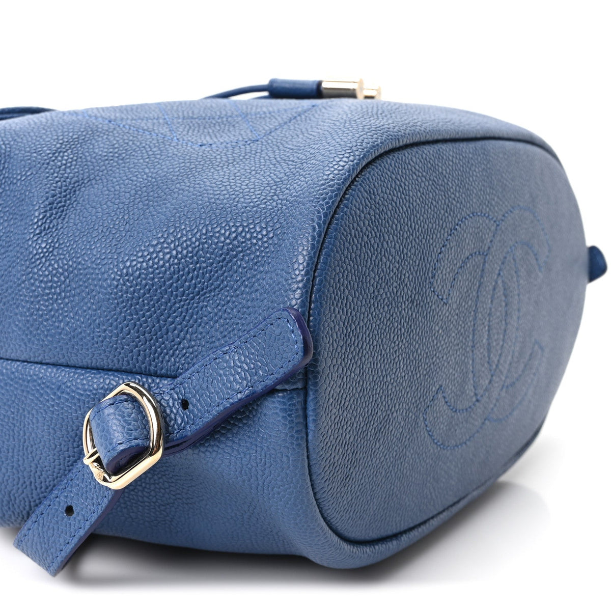 Caviar Quilted Backpack Blue