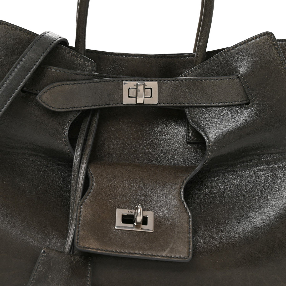 Vegetable Tanned Lambskin Small Bel Air Carry All Bag Grey