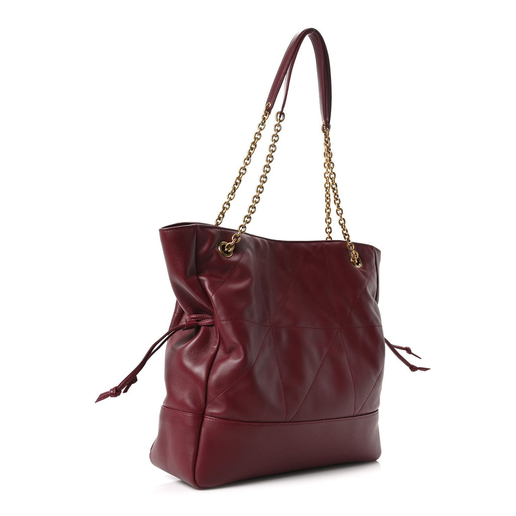 Lambskin Medium Jamie Shopping Tote Bordeaux