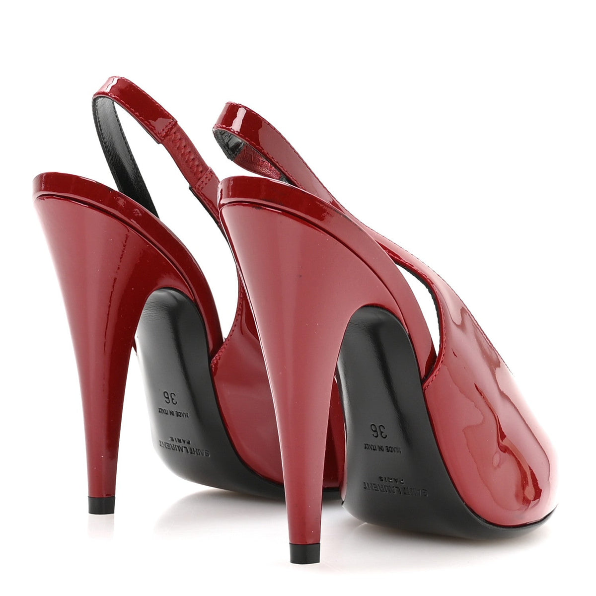 Patent Venus 110 Slingback Pumps 36 Hot Red