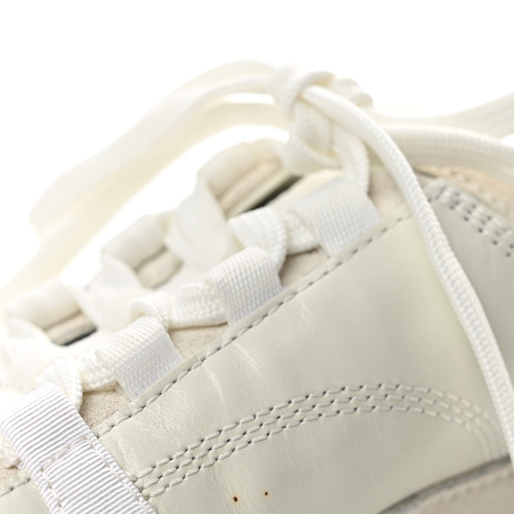 Calfskin Suede CC Womens Sneakers 36.5 White Black
