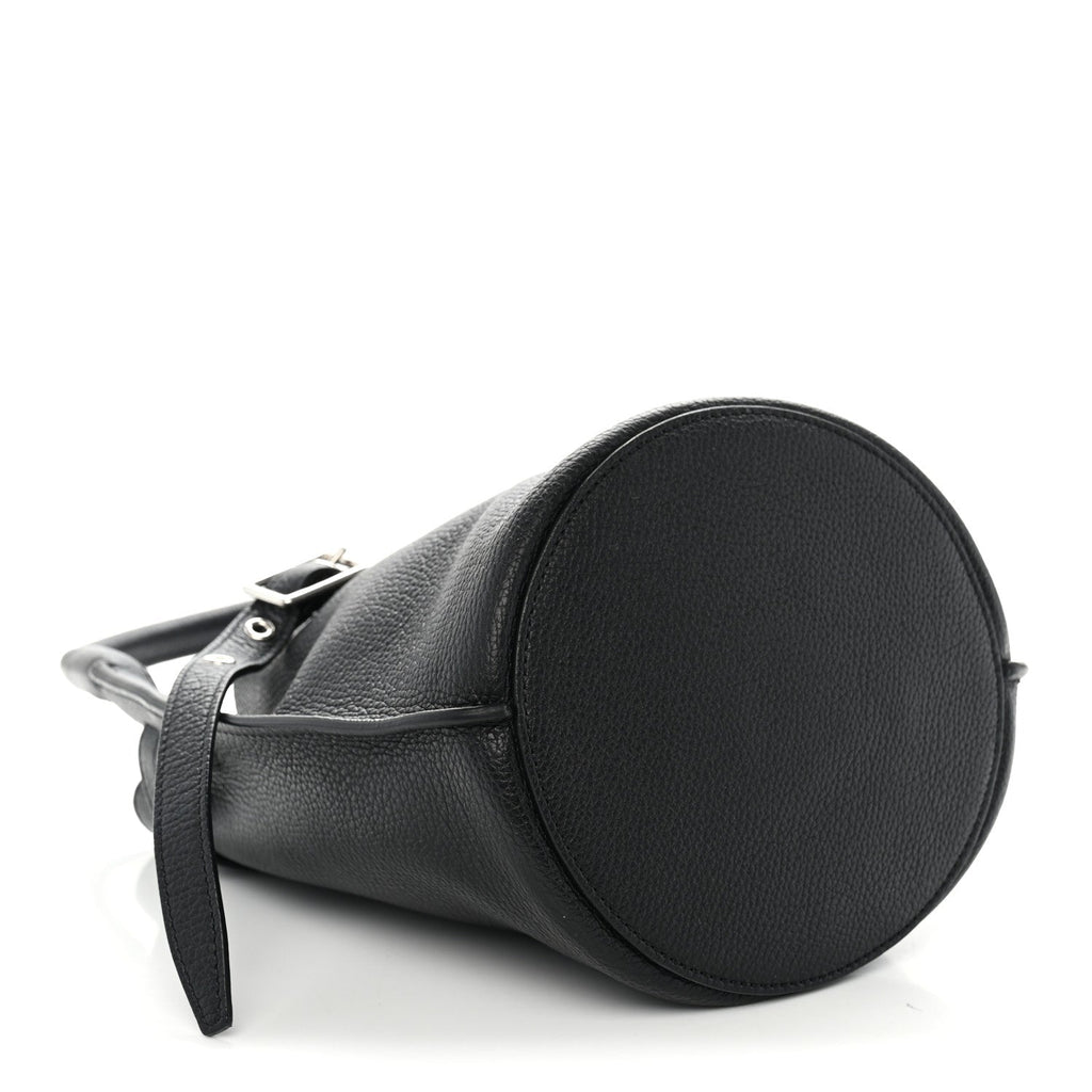 Supple Grained Calfskin Nano Big Bag Bucket Black
