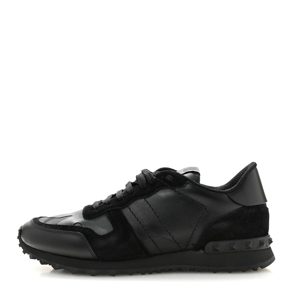 Nappa Suede Camouflage Mens Rockrunner Sneakers 41 Black