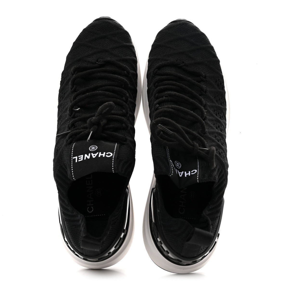 Fabric Logo Sneakers 37.5 Black