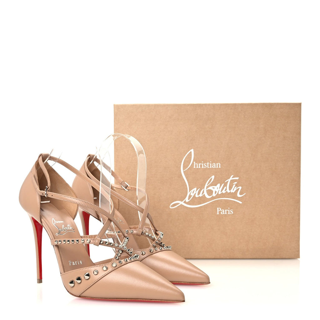 Nappa Studded Tatooshka 100 Pumps 38.5 Blush