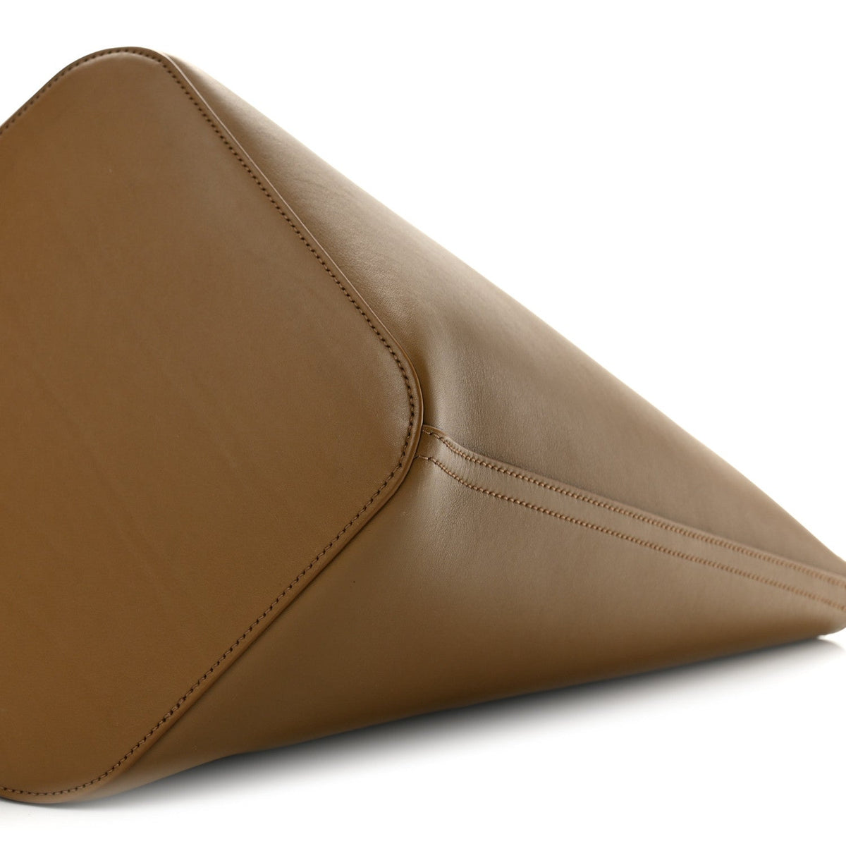 Smooth Calfskin Medium Pebble Bucket Bag Oak