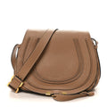 Calfskin Medium Marcie Round Crossbody Bag Nut