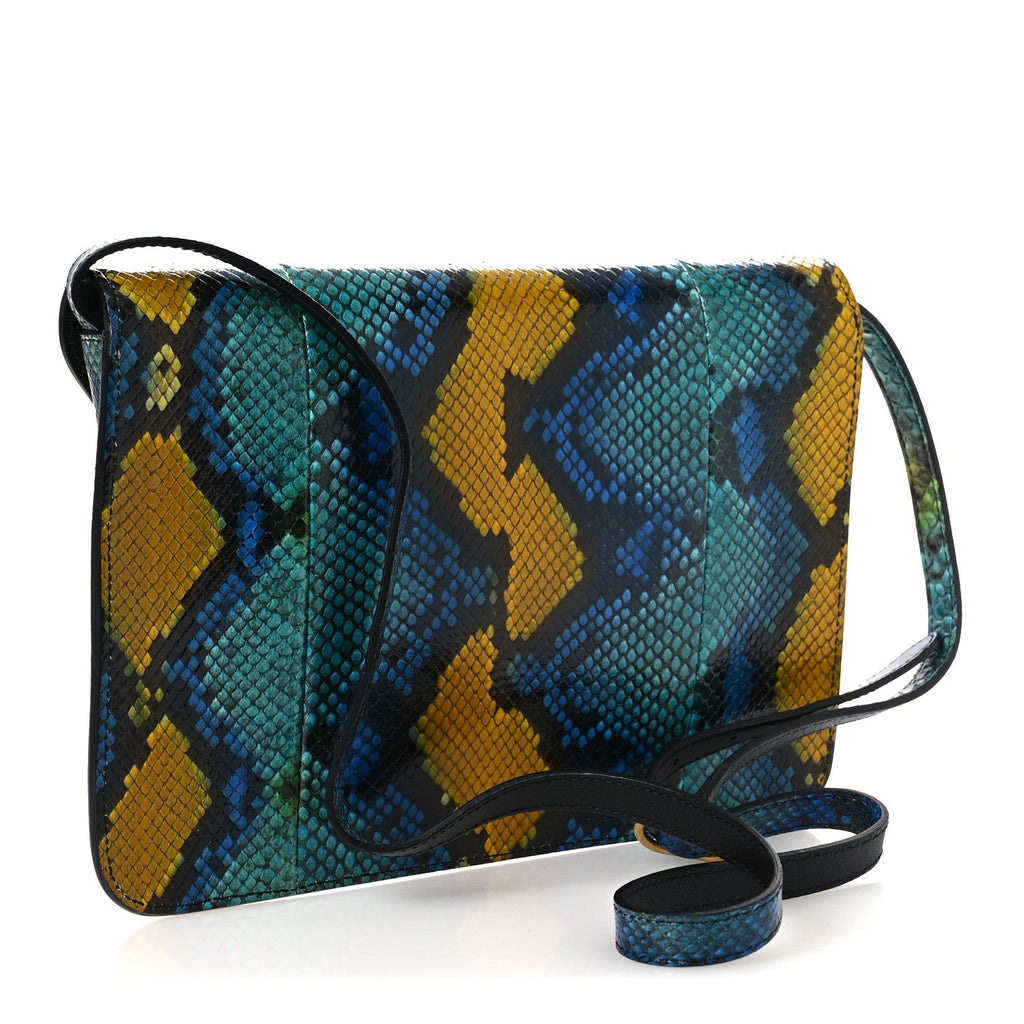 Snakeskin Bright Bit Animalier Medium Shoulder Bag Multicolor