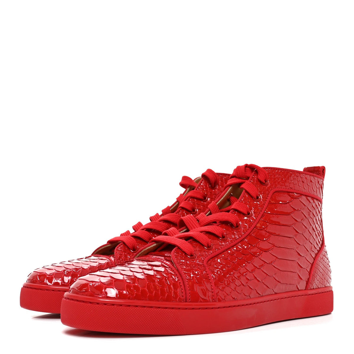 Patent Snakeskin Mens Louis Flat Sneakers 45.5 Rougissime