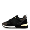 Suede Calfskin Recycled Monogram Nylon Run Away Sneakers 38 Black