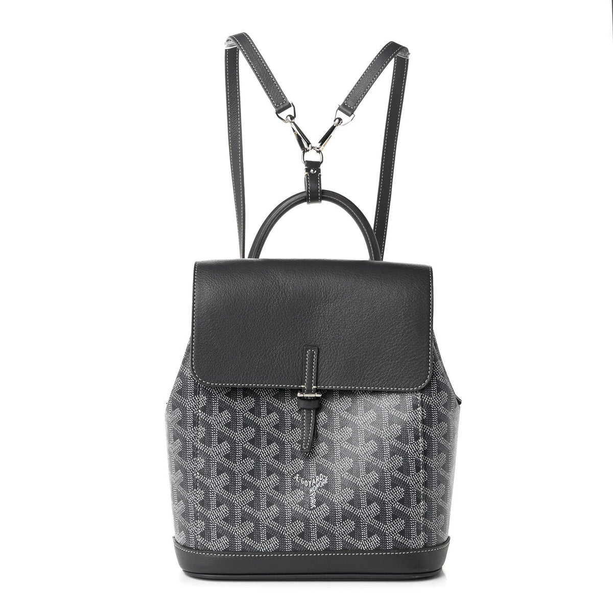 Goyardine Calfskin Mini Alpin Backpack Grey