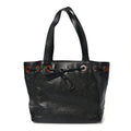 Caviar Tortoise Timeless CC Drawstring Bucket Bag Black