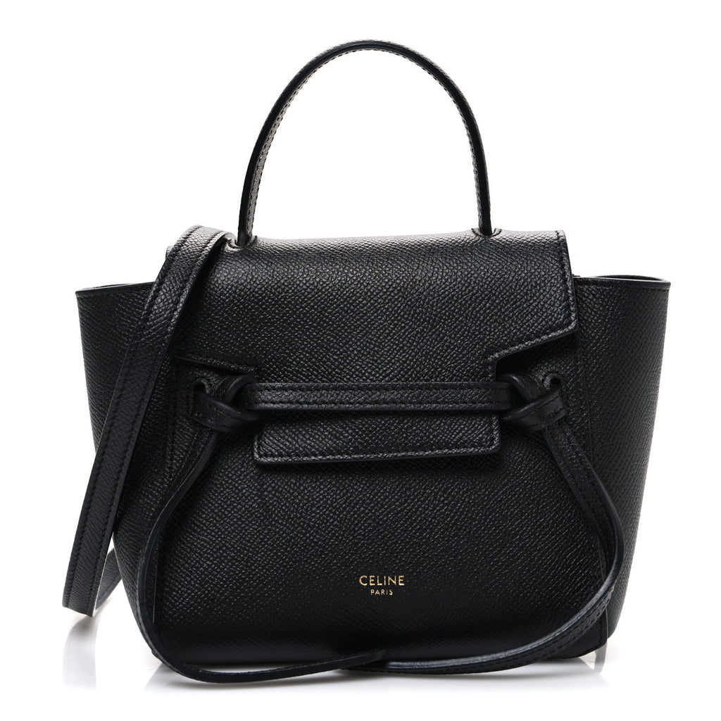 Grained Calfskin Pico Belt Bag Black