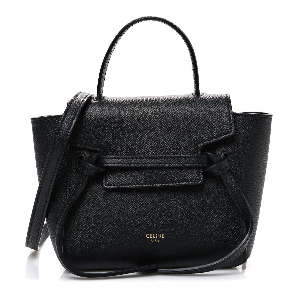 Grained Calfskin Pico Belt Bag Black