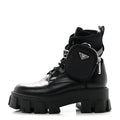 Spazzolato Rois Nylon Metal Triangle Logo Monolith Pouch Pocket 55mm Boots 38 Black