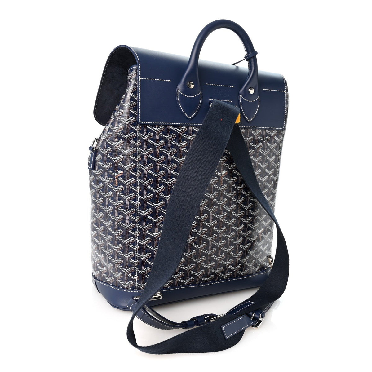 Goyardine Calfskin Alpin MM Backpack Navy