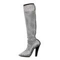 Mesh Crystal 68 Knee High Boots 39 Black