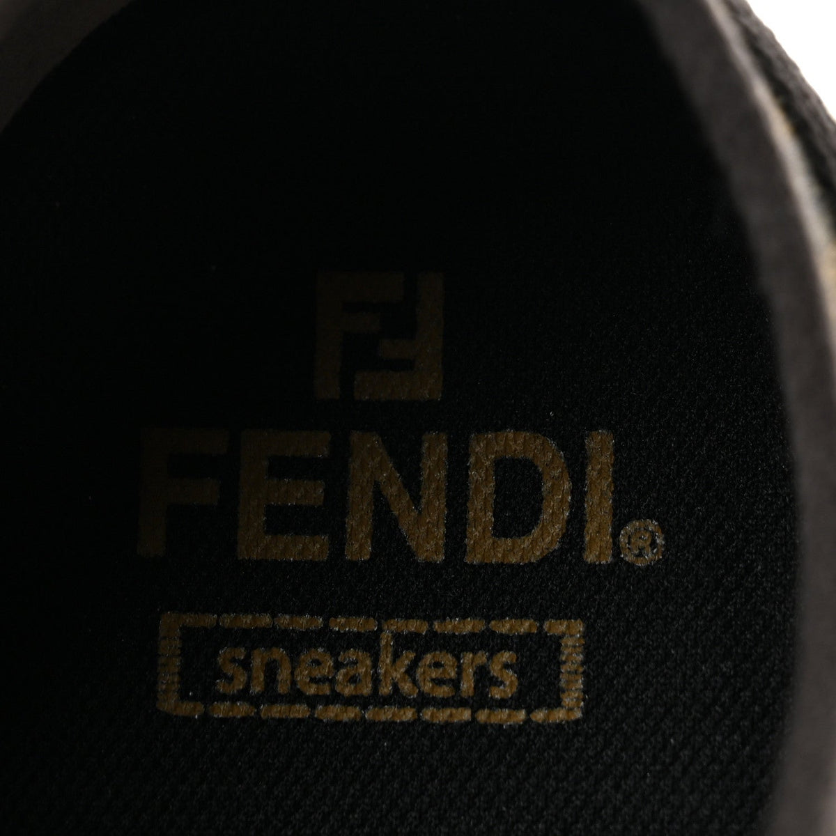 Fabric Jacquard Rubber FF Mens Domino Sneakers 43 Tabacco Black