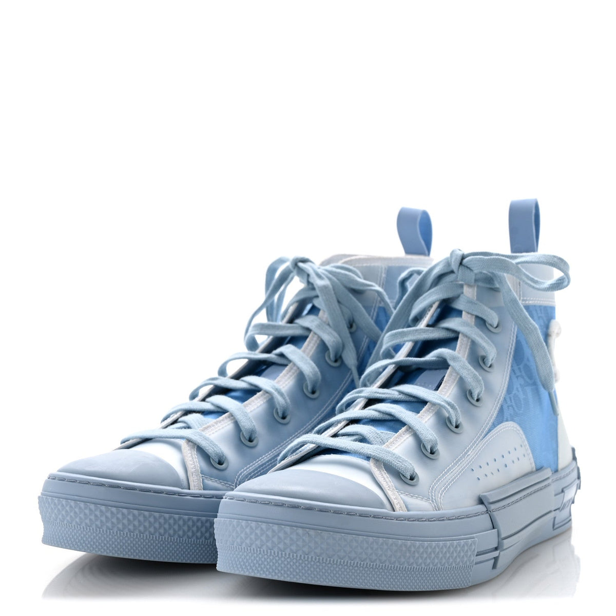 X DANIEL ARSHAM Technical Canvas Oblique Mens B23 High Top Sneakers 43 Blue Beige
