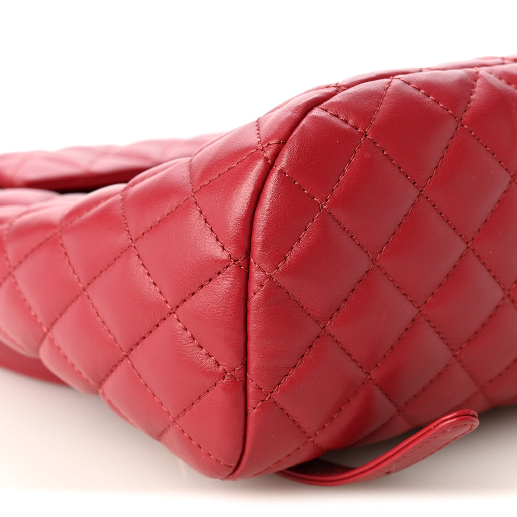 Lambskin Quilted Small Urban Spirit Backpack Red