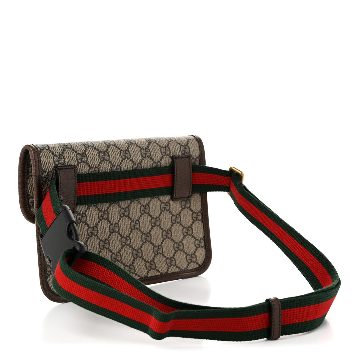 GG Supreme Monogram Neo Vintage Web Belt Bag Brown