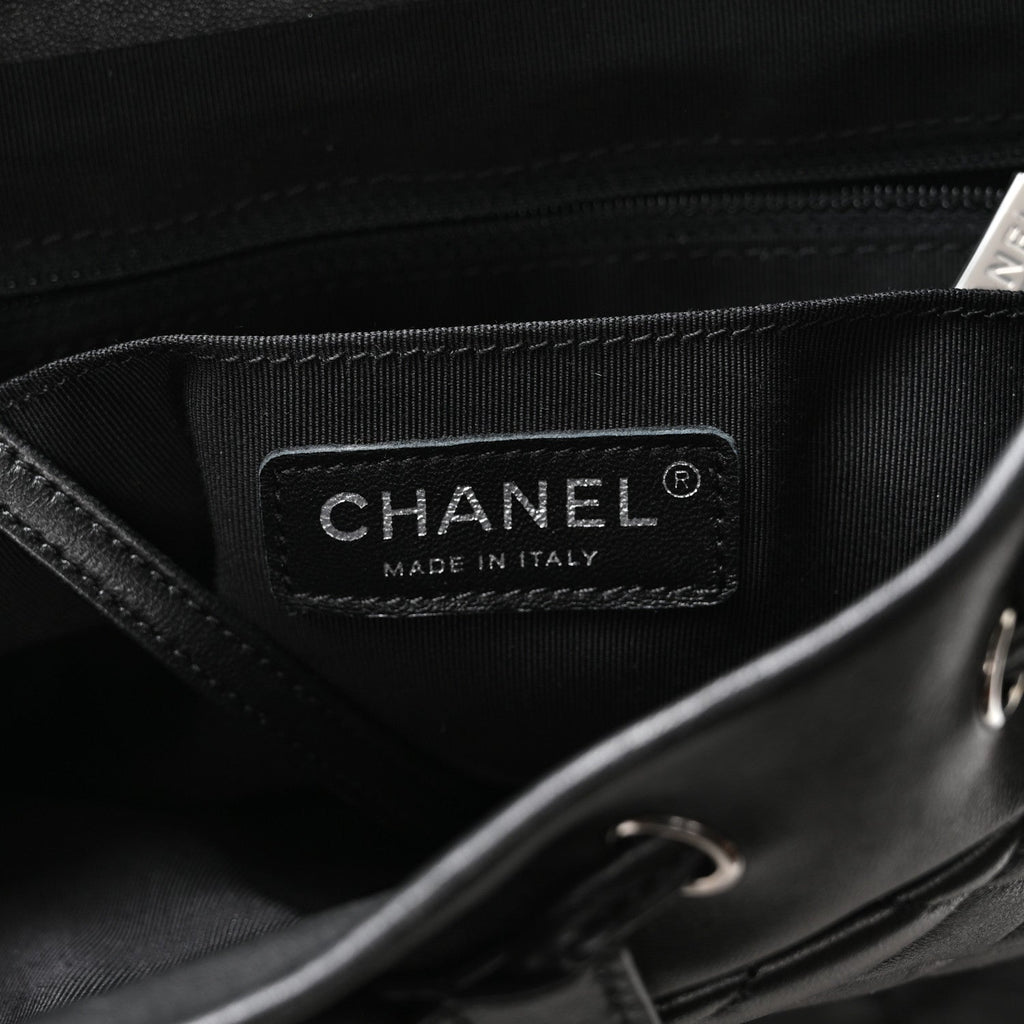 Lambskin Quilted Large Urban Spirit Backpack Black