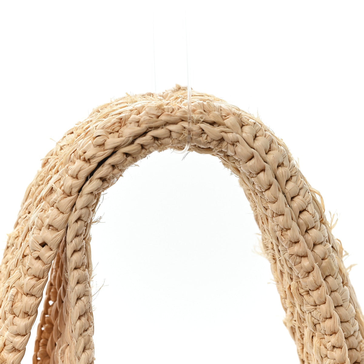 X PAULA'S IBIZA Raffia Medium  Font Tote Natural Tan