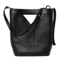 Smooth Calfskin Y Small Bucket Bag Black