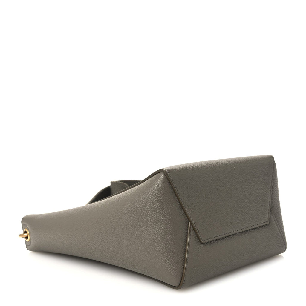 Soft Grained Calfskin Small Sangle Bucket Bag Taupe