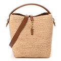 Raffia Vegetable Le 37 Bucket Bag Naturel Brick