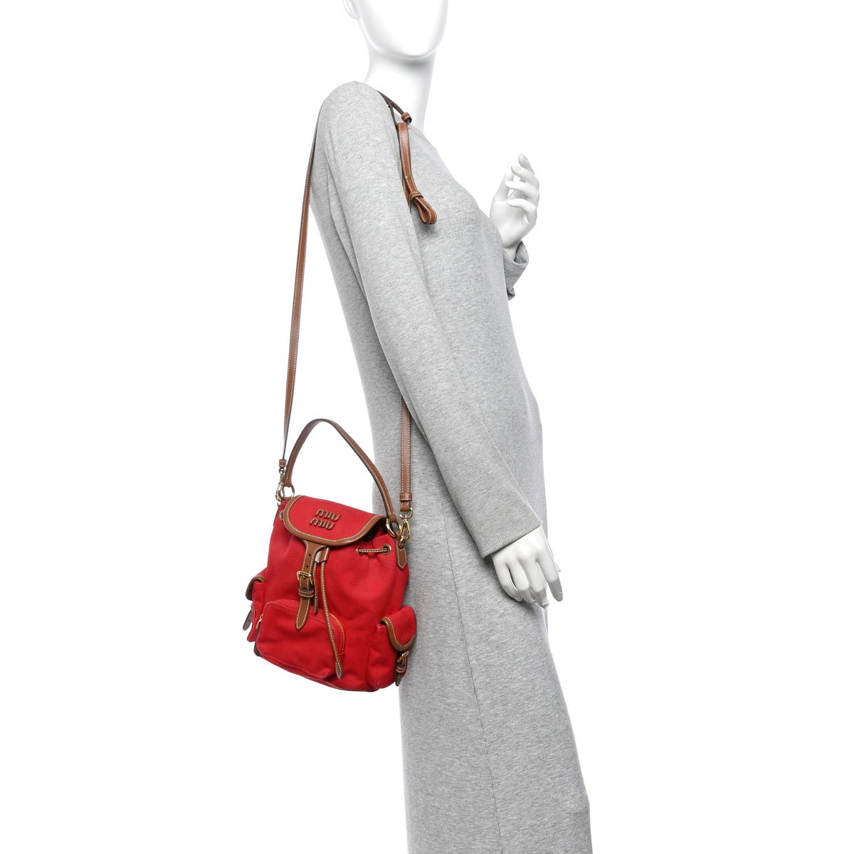 Canapa Soft Calfskin Mini Backpack Rosso Brandy