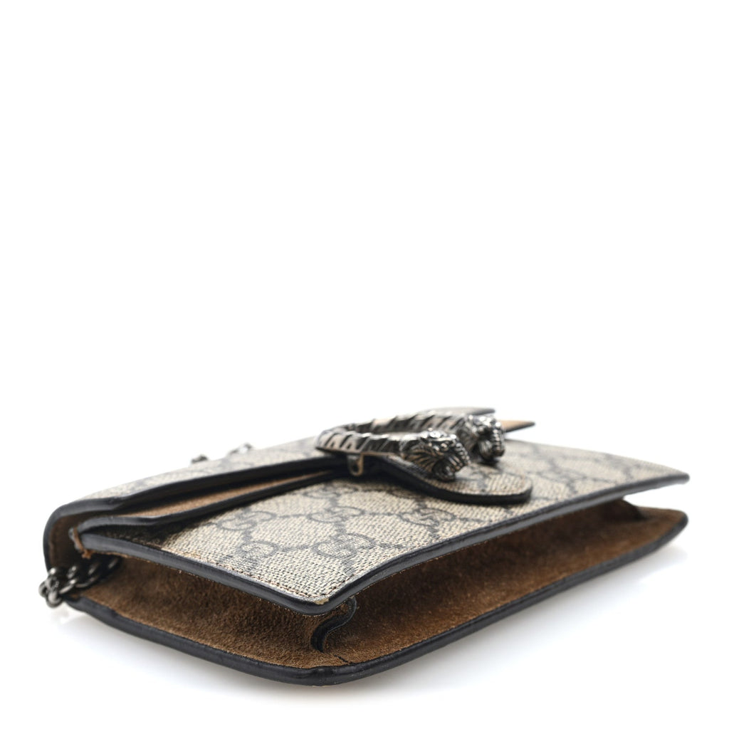 GG Supreme Monogram Super Mini Dionysus Shoulder Bag Taupe