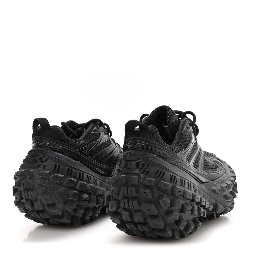 Mesh Nylon Mens Monocolor Bouncer Sneakers 37 Black