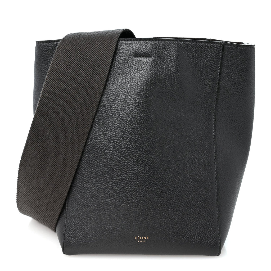 Soft Grained Calfskin Small Sangle Bucket Bag Kohl