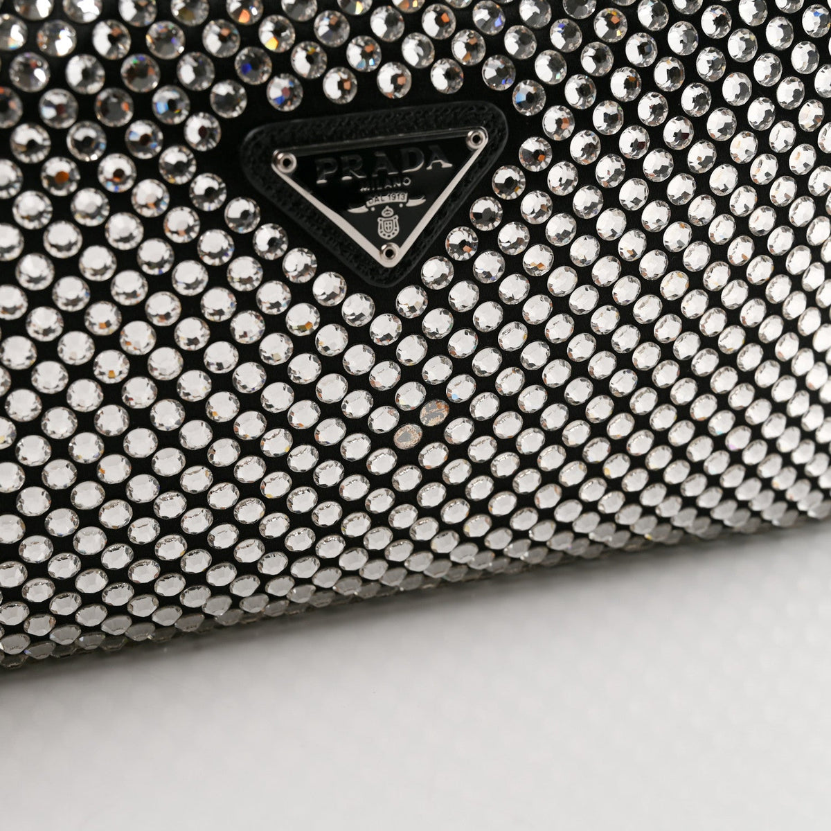 Satin Crystal Mini Re-Edition 2000 Bag Cristal